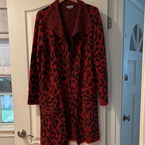 Joseph Red and Black Knit Sweater